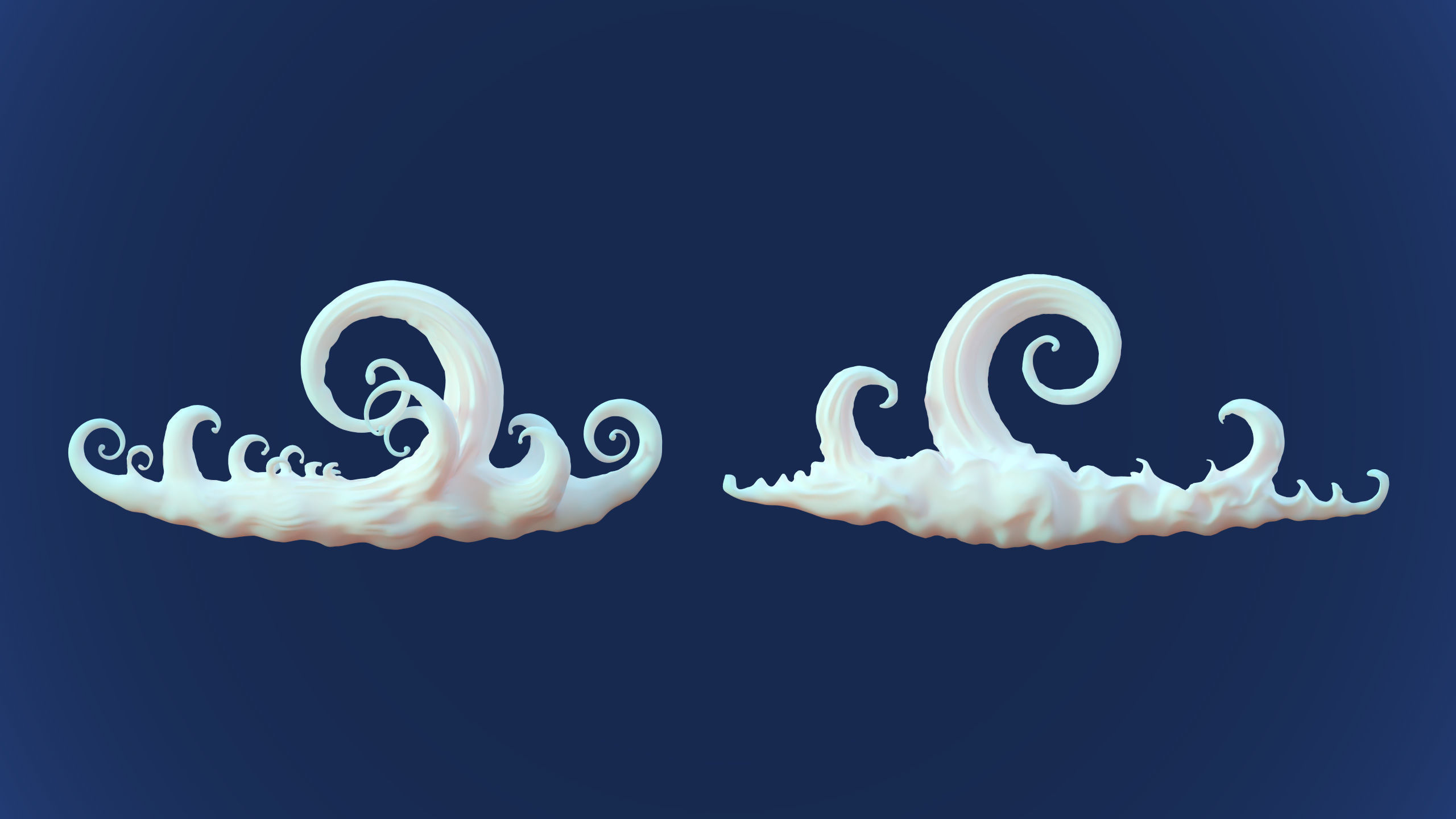 Stylized Cartoon Clouds and Weather Icons pack 140 assets Low-poly 3D model_11