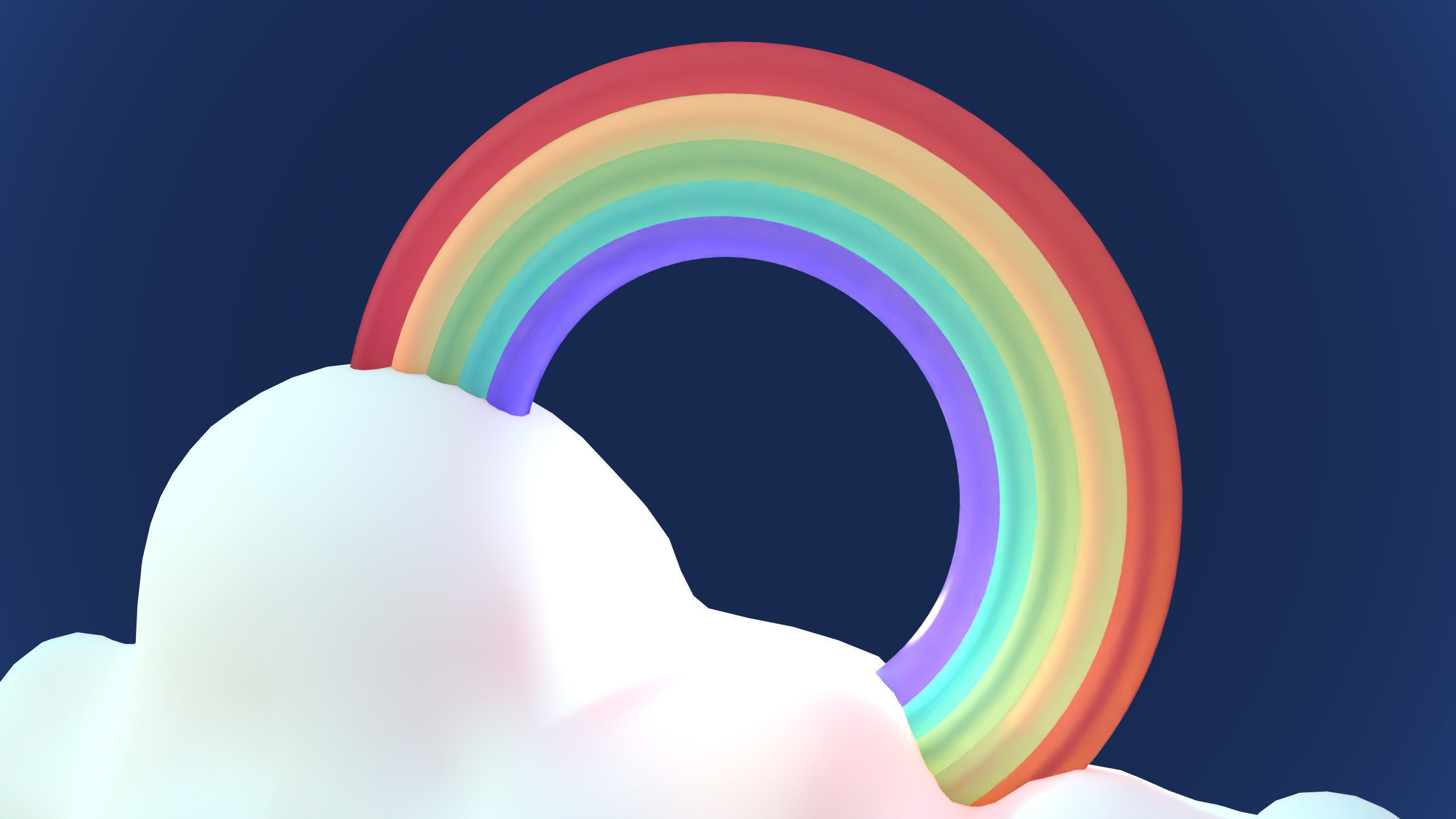 Stylized Cartoon Clouds and Weather Icons pack 140 assets Low-poly 3D model_29