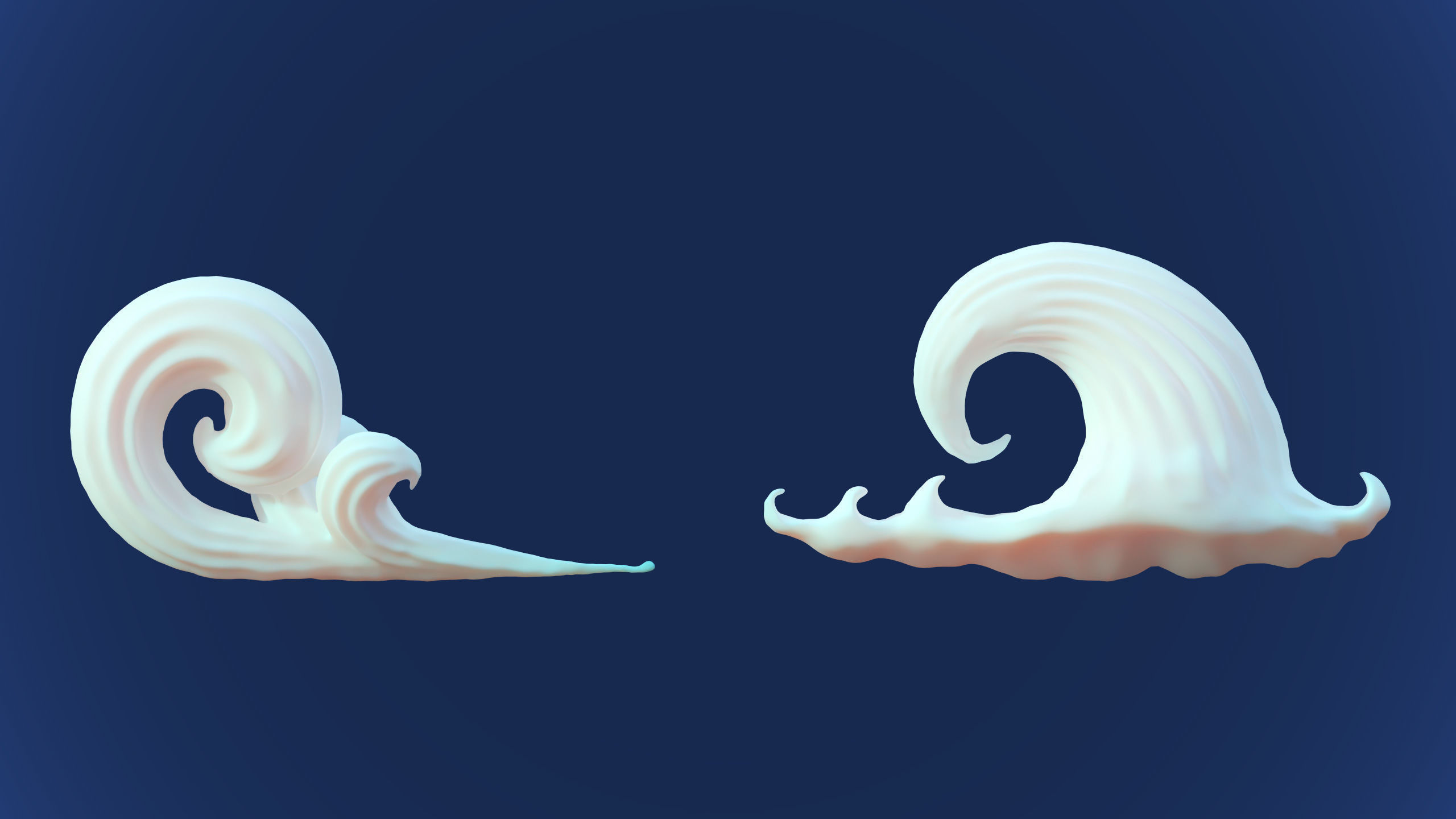 Stylized Cartoon Clouds and Weather Icons pack 140 assets Low-poly 3D model_10