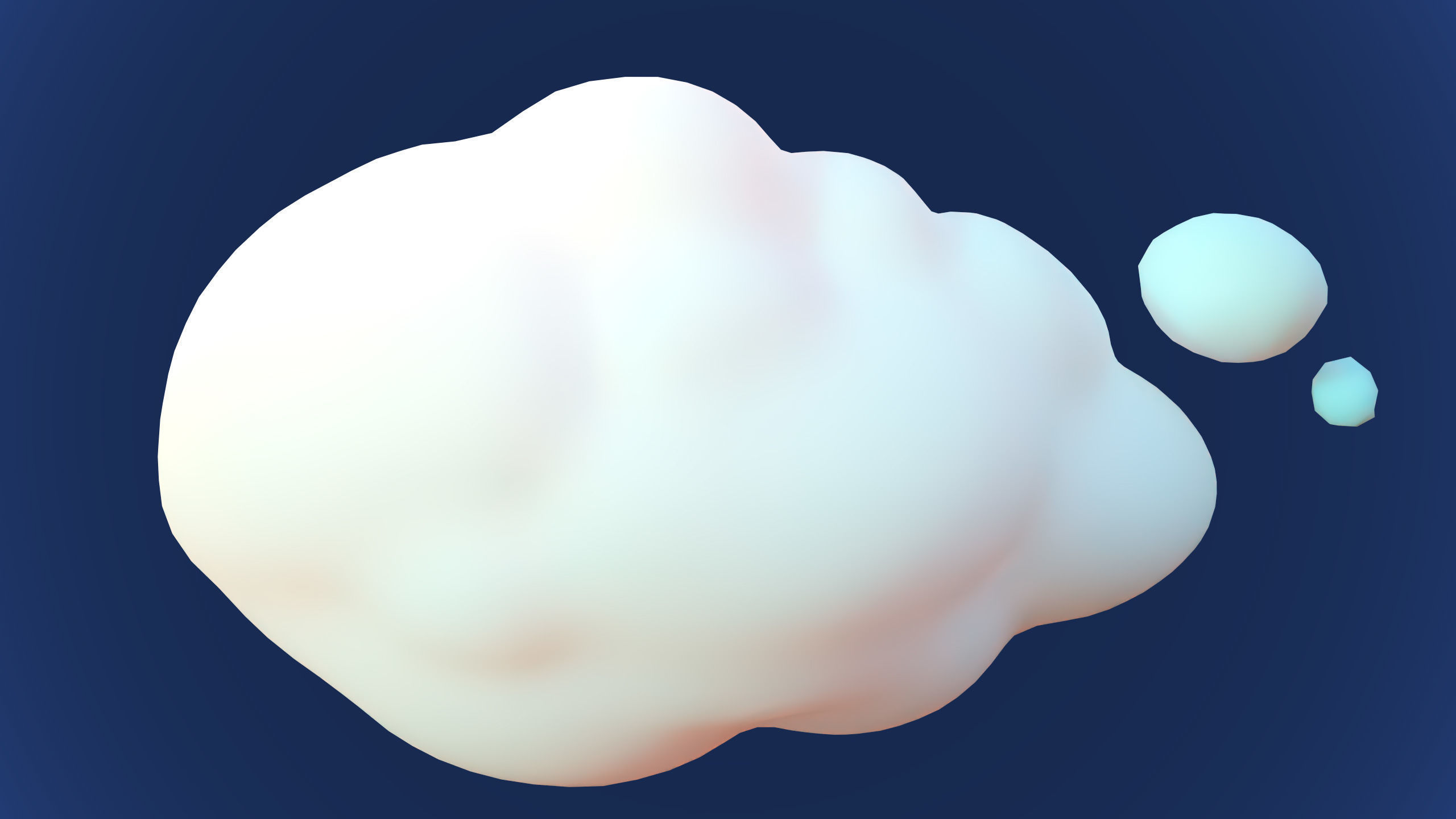 Stylized Cartoon Clouds and Weather Icons pack 140 assets Low-poly 3D model_19