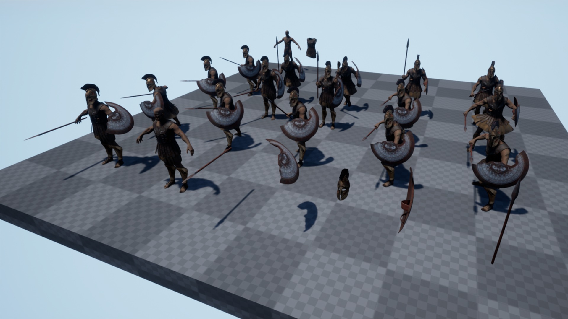 SPARTAN HOPLITE UNDEAD2  Low-poly 3D model_17