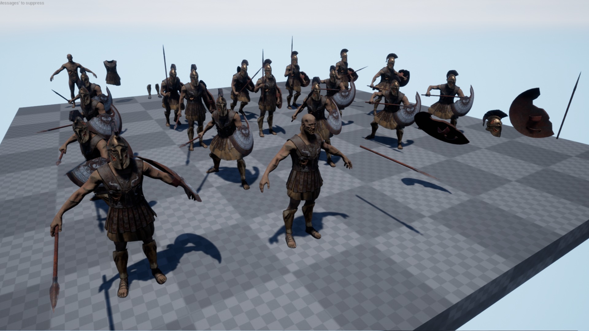 SPARTAN HOPLITE UNDEAD2  Low-poly 3D model_16