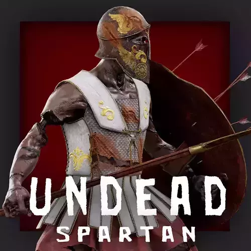 SPARTAN HOPLITE UNDEAD3 Low-poly 3D model