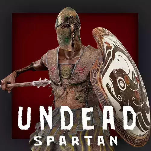 SPARTAN HOPLITE UNDEAD4 Low-poly 3D model