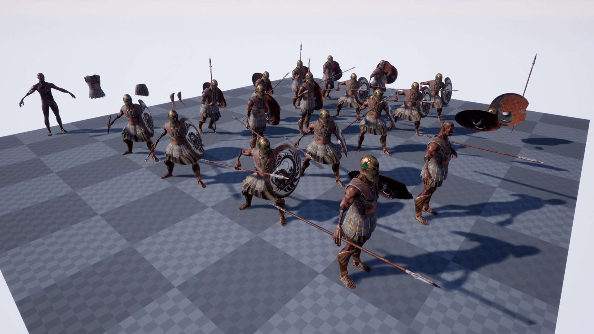 SPARTAN HOPLITE UNDEAD4 Low-poly 3D model_15