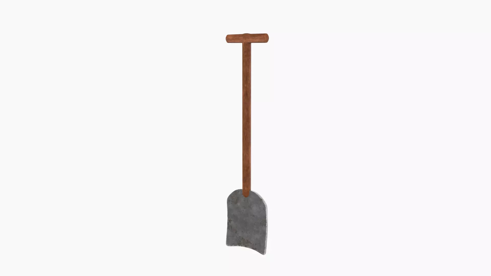 Shovel Low-poly 3D model_0