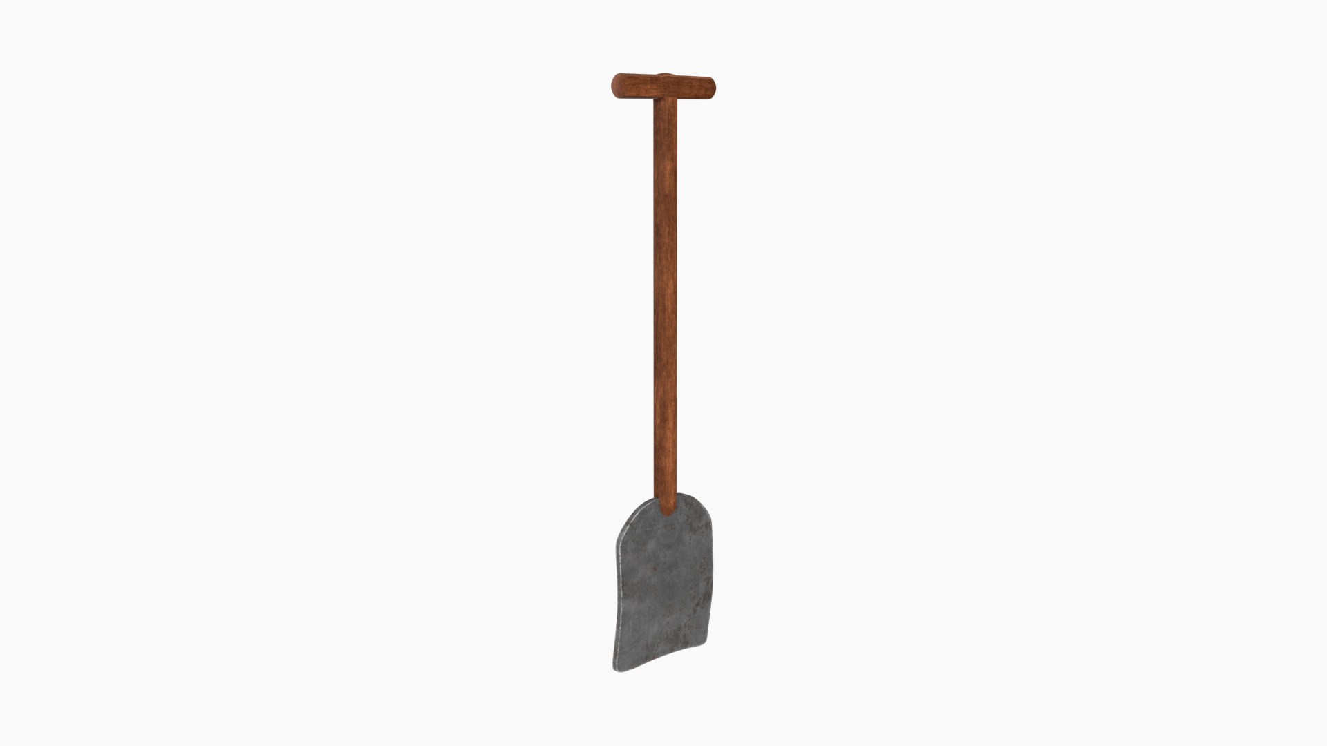 Shovel Low-poly 3D model_2