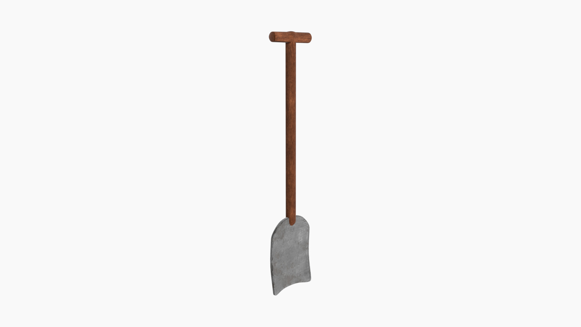 Shovel Low-poly 3D model_3