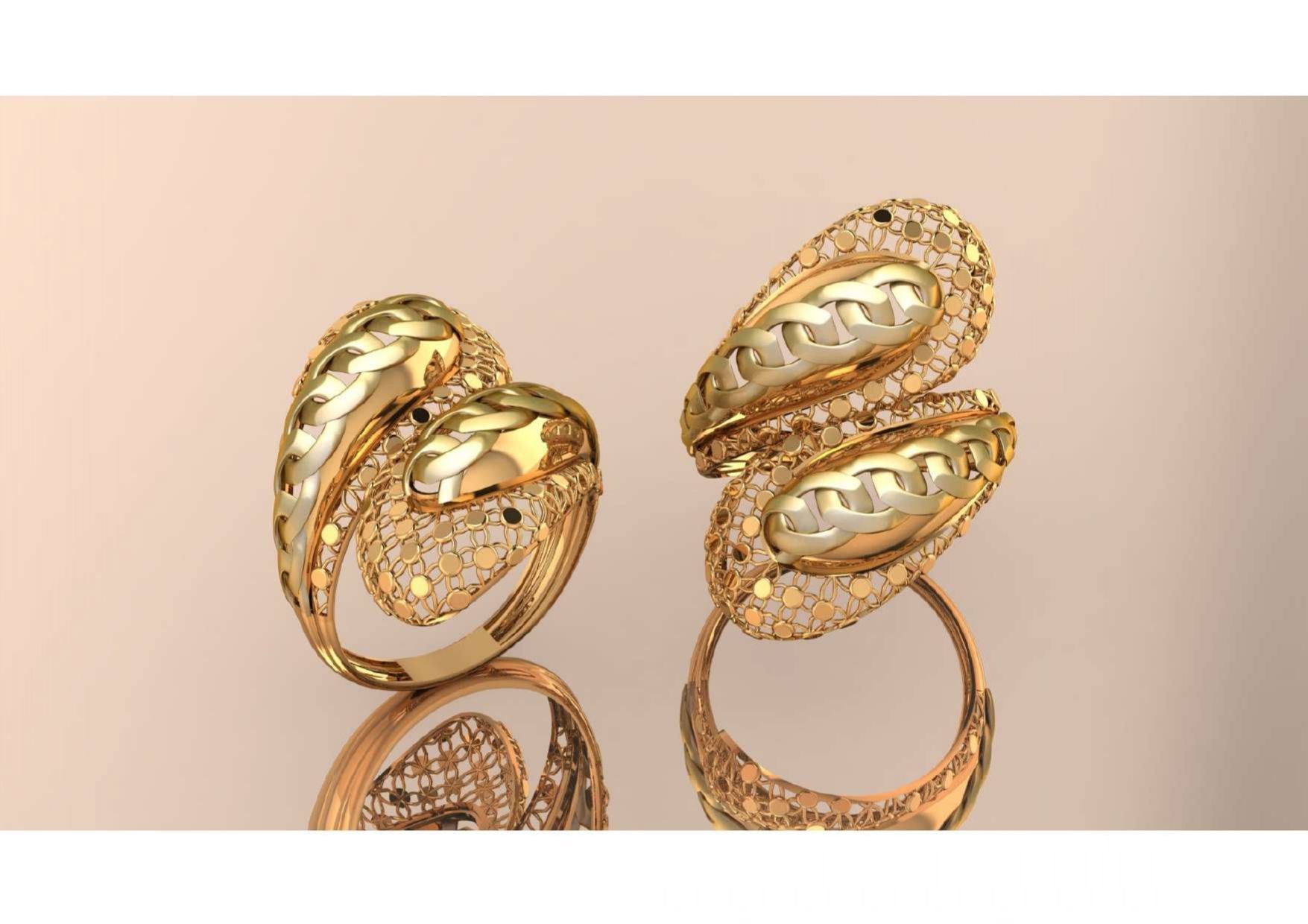  Unique Freeform Ring 3D Model 3D print model_5