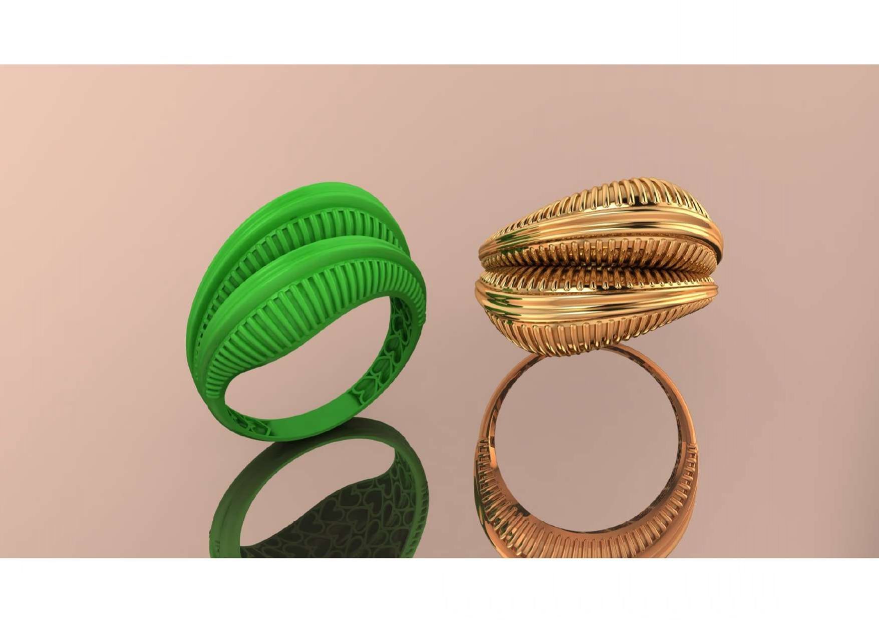  Unique Freeform Ring 3D Model 3D print model_20