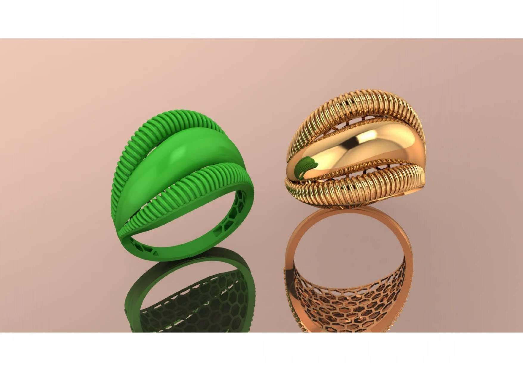  Unique Freeform Ring 3D Model 3D print model_31