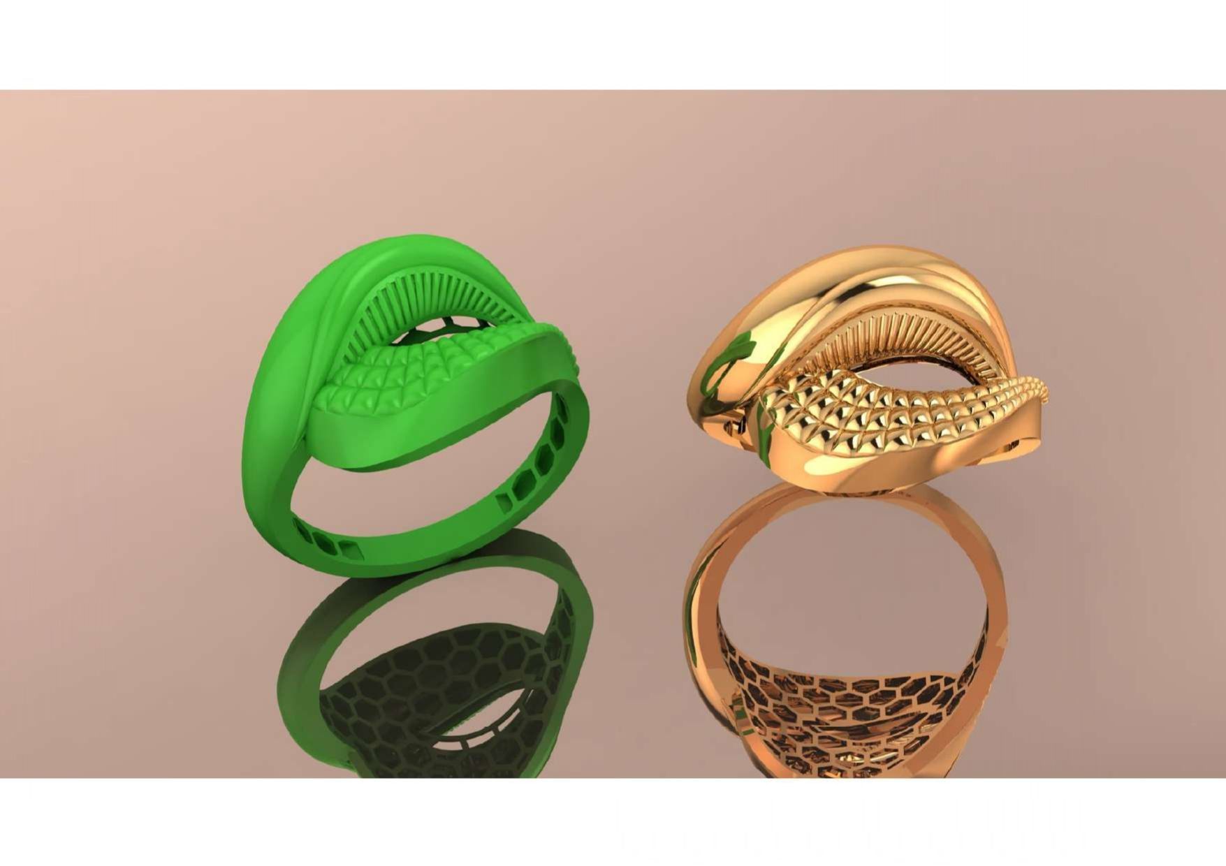  Unique Freeform Ring 3D Model 3D print model_28