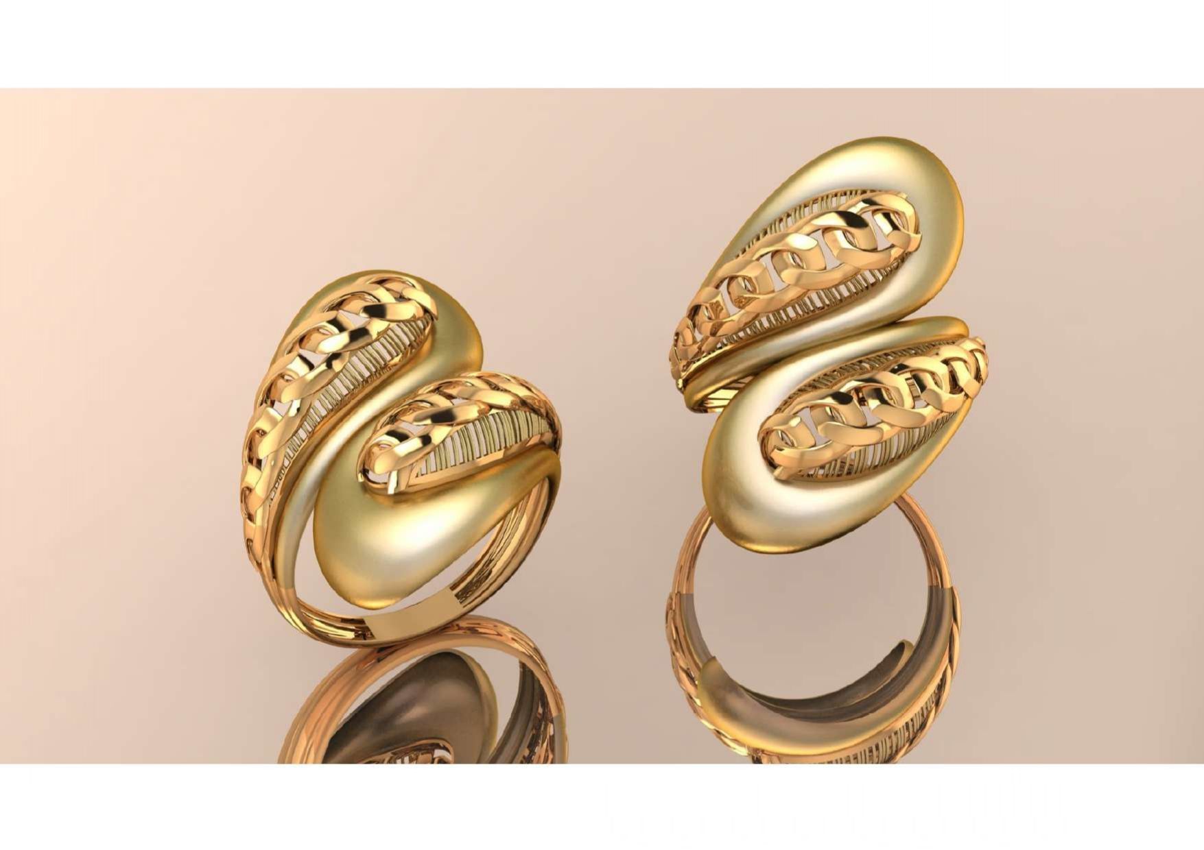  Unique Freeform Ring 3D Model 3D print model_4