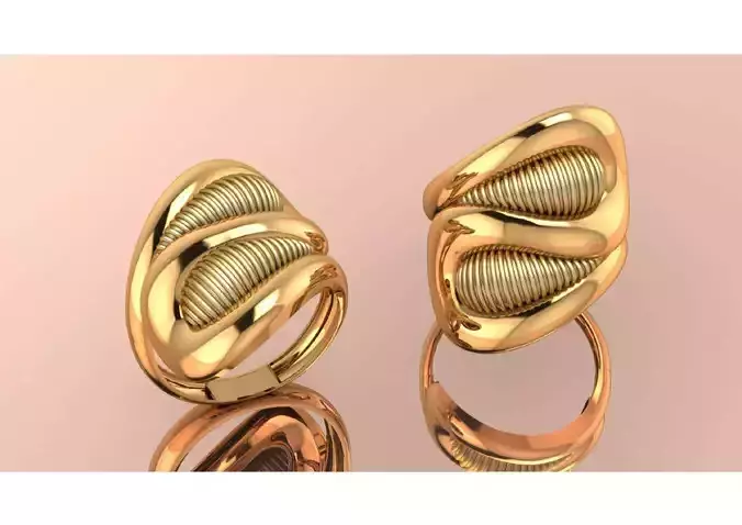  Unique Freeform Ring 3D Model