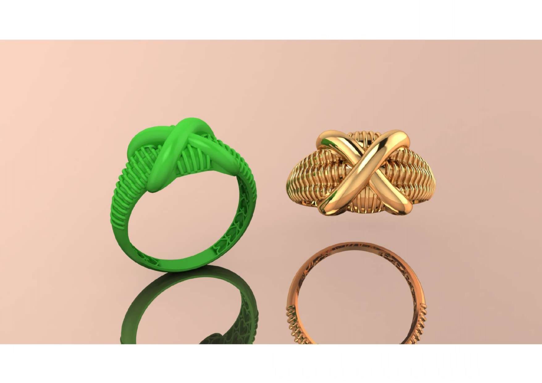  Unique Freeform Ring 3D Model 3D print model_16