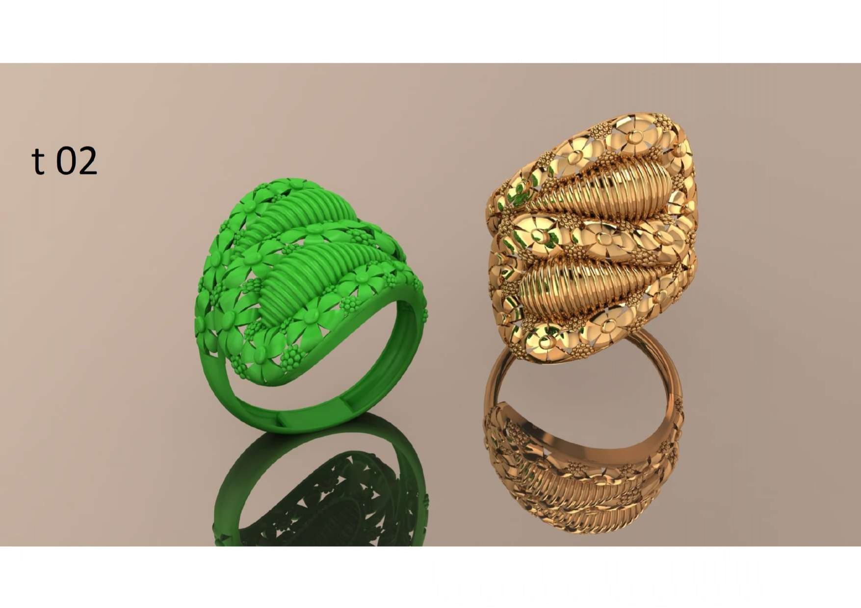  Unique Freeform Ring 3D Model 3D print model_1