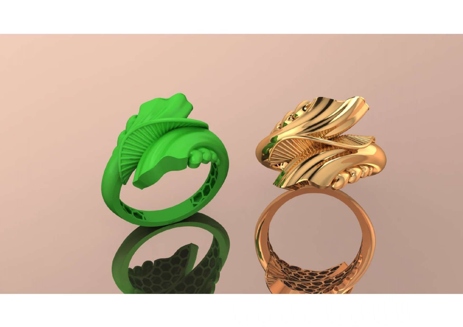  Unique Freeform Ring 3D Model 3D print model_29