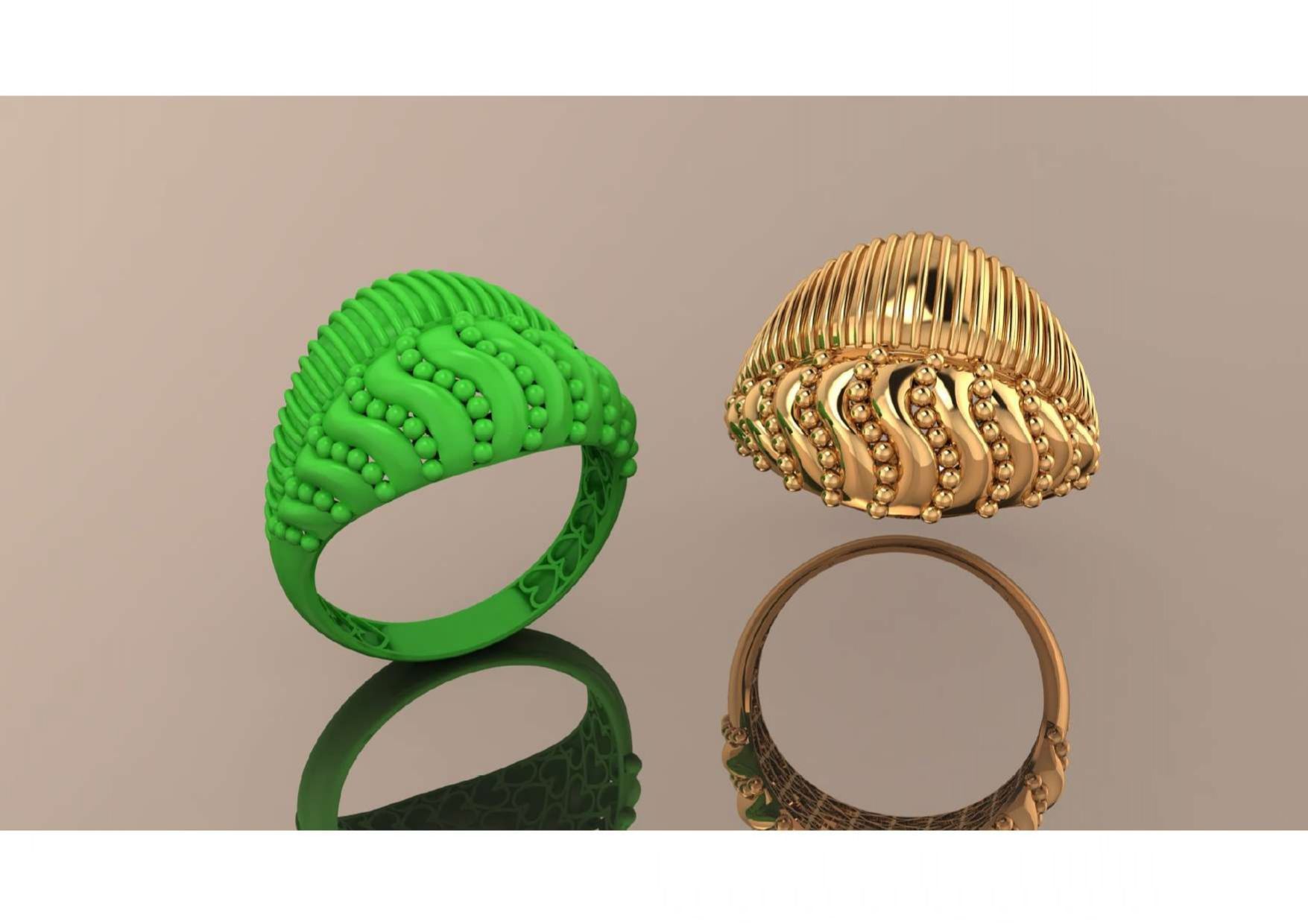  Unique Freeform Ring 3D Model 3D print model_10