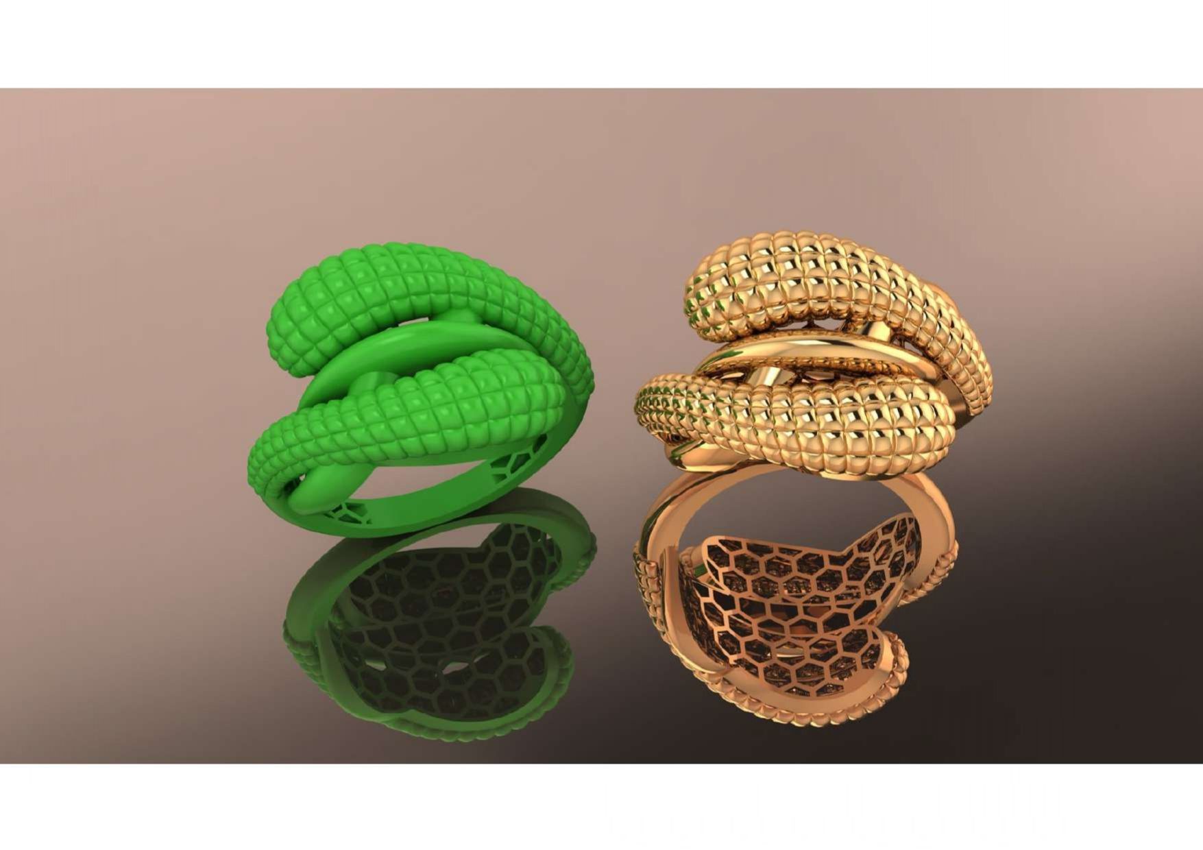  Unique Freeform Ring 3D Model 3D print model_32