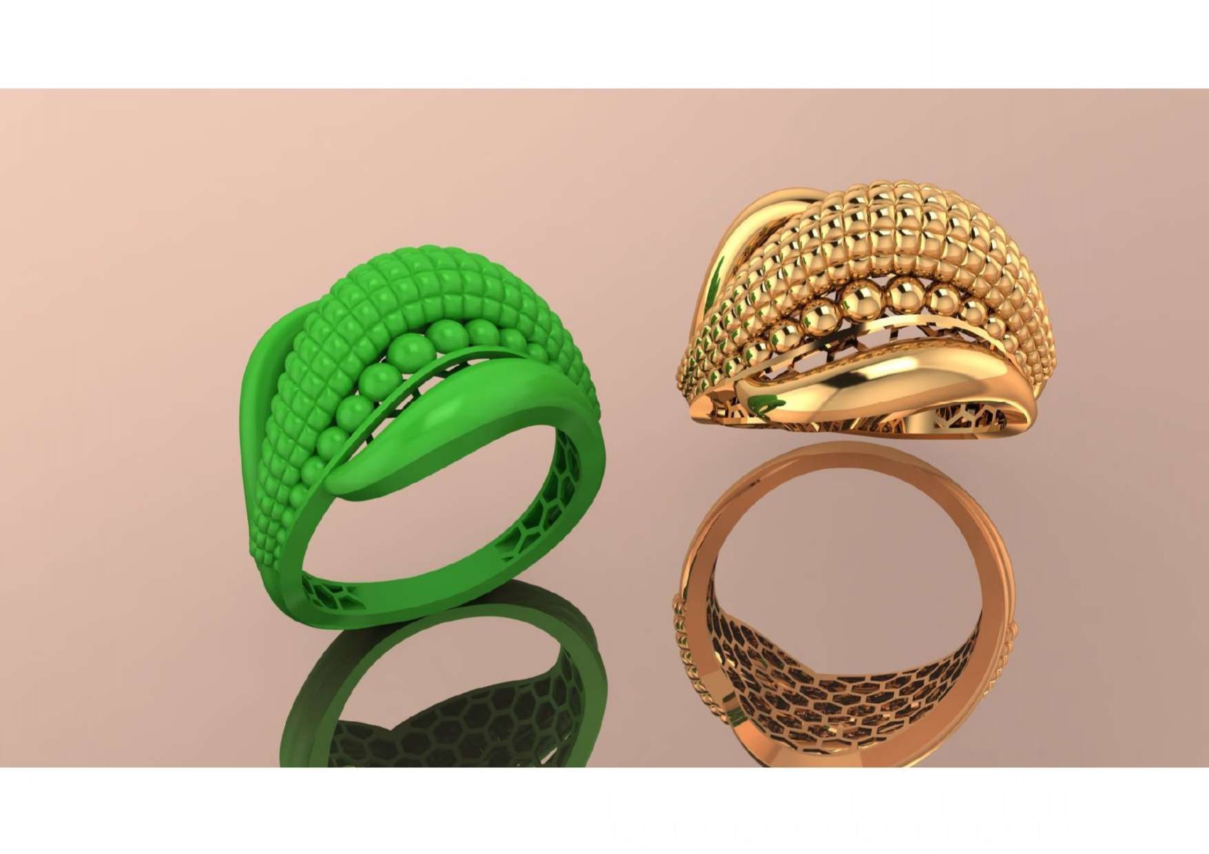  Unique Freeform Ring 3D Model 3D print model_35