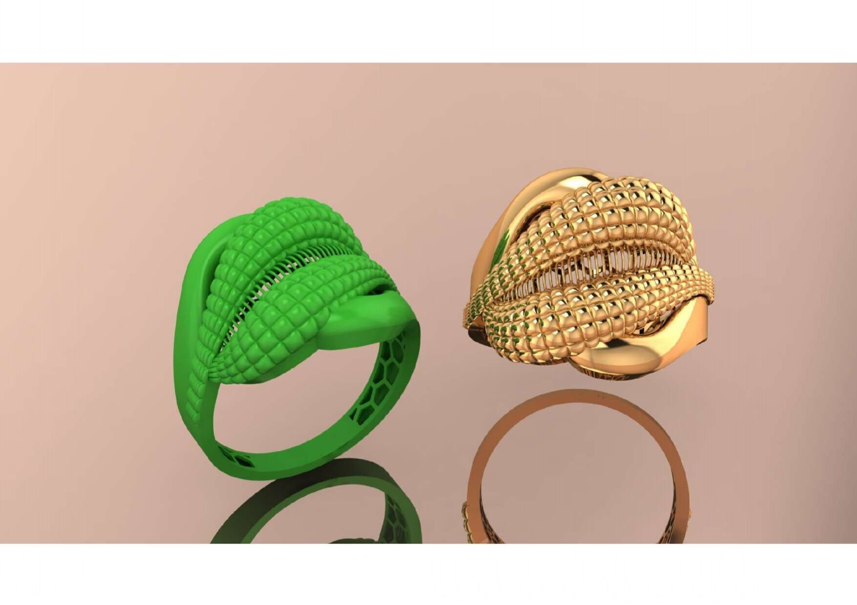  Unique Freeform Ring 3D Model 3D print model_23