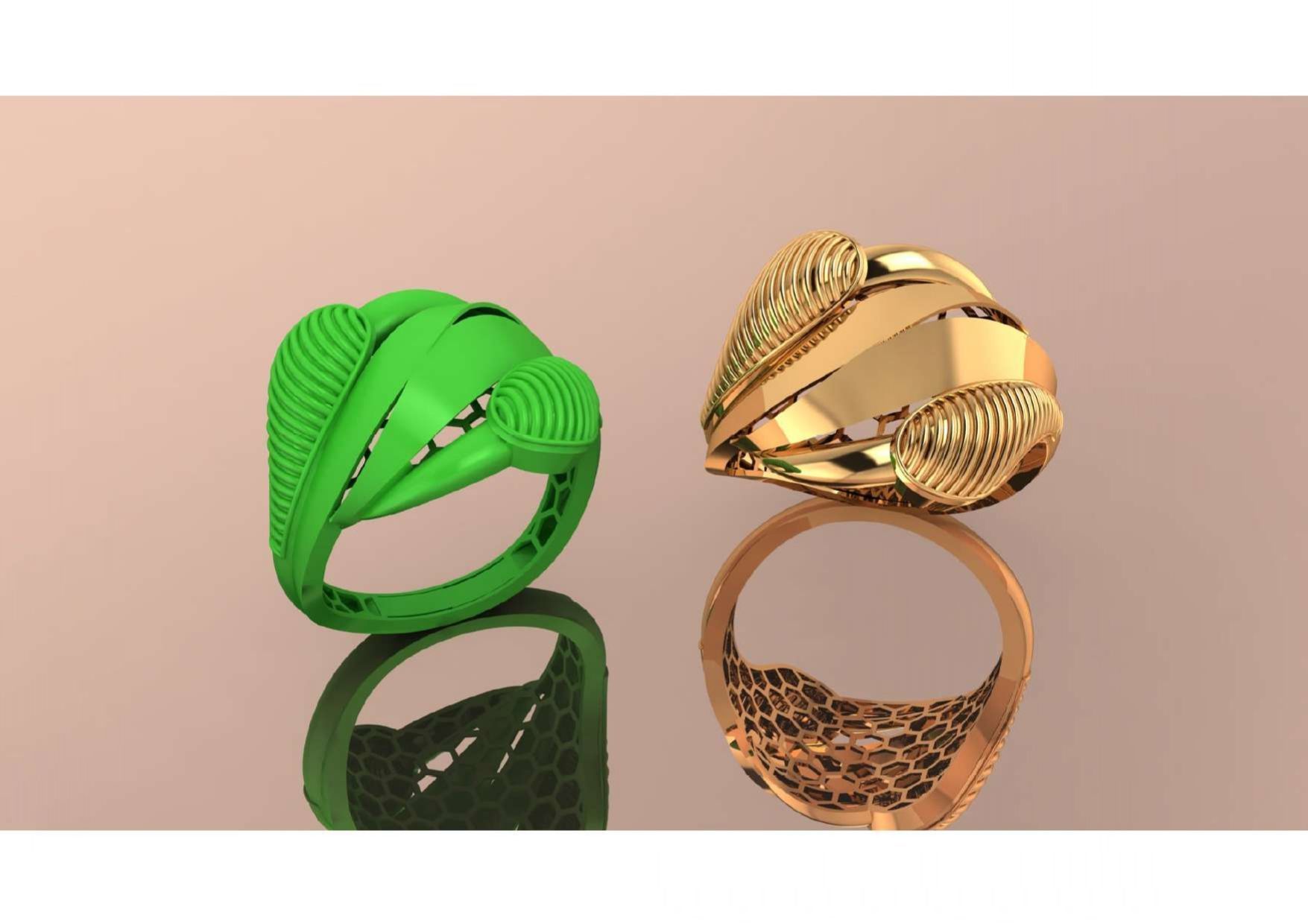  Unique Freeform Ring 3D Model 3D print model_30