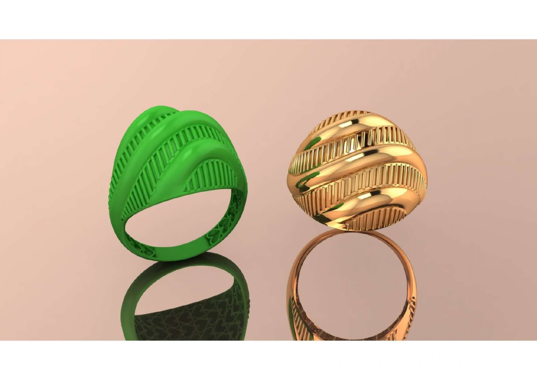  Unique Freeform Ring 3D Model 3D print model_14