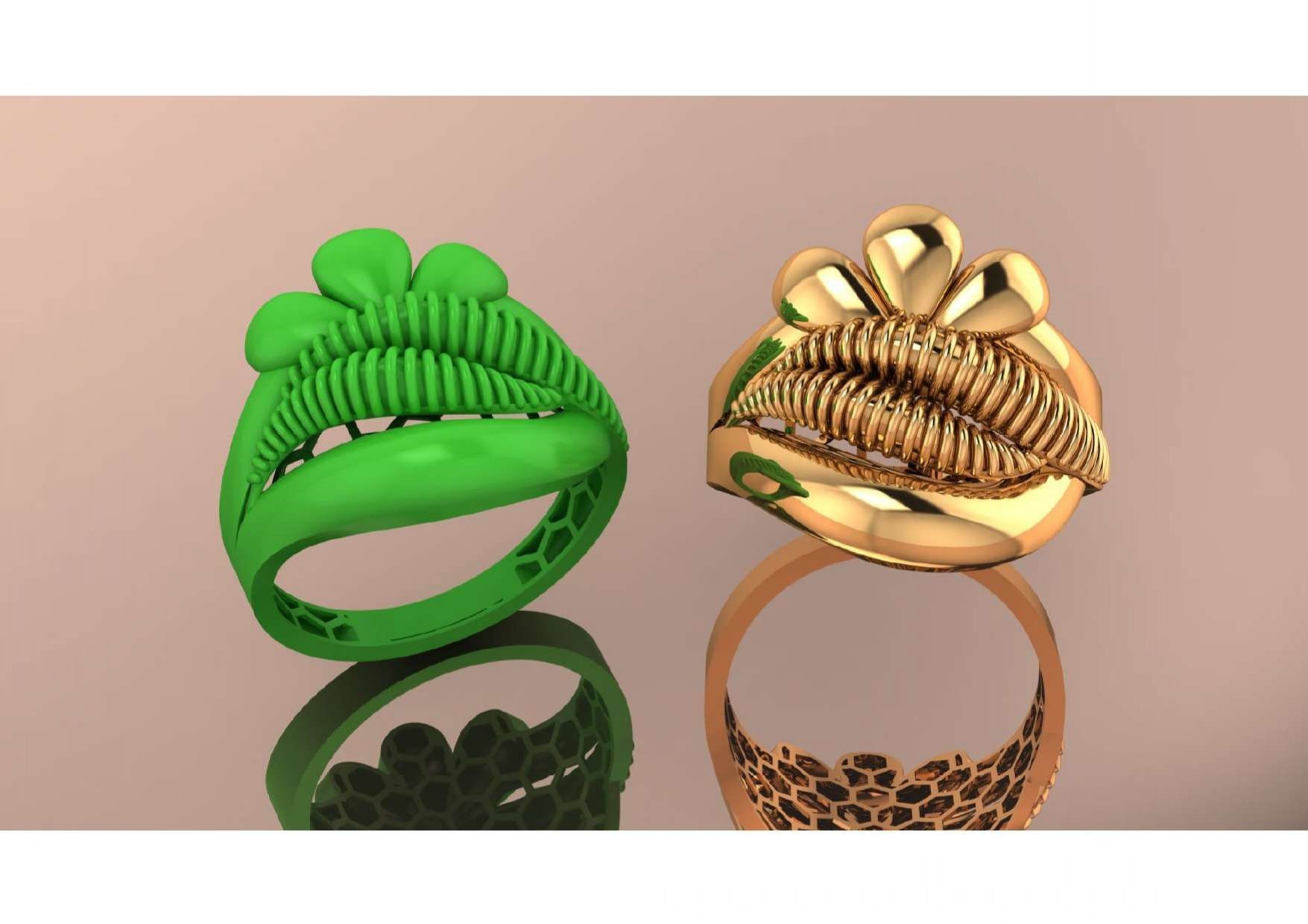  Unique Freeform Ring 3D Model 3D print model_24