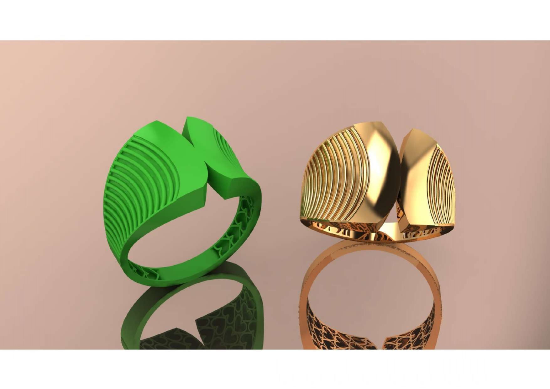  Unique Freeform Ring 3D Model 3D print model_22