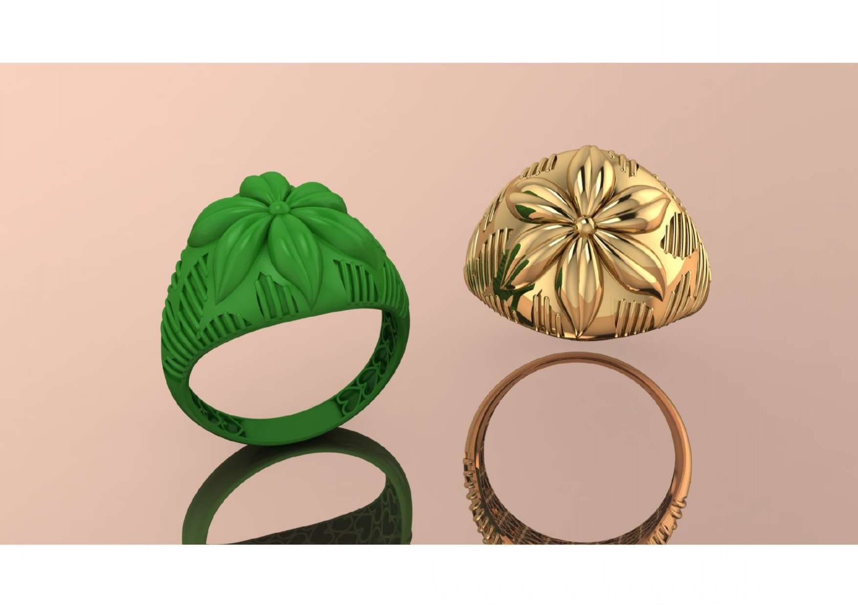  Unique Freeform Ring 3D Model 3D print model_11