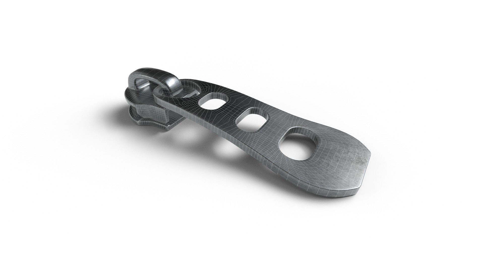 Zipper Puller with Slider 015 Low-poly 3D model_6