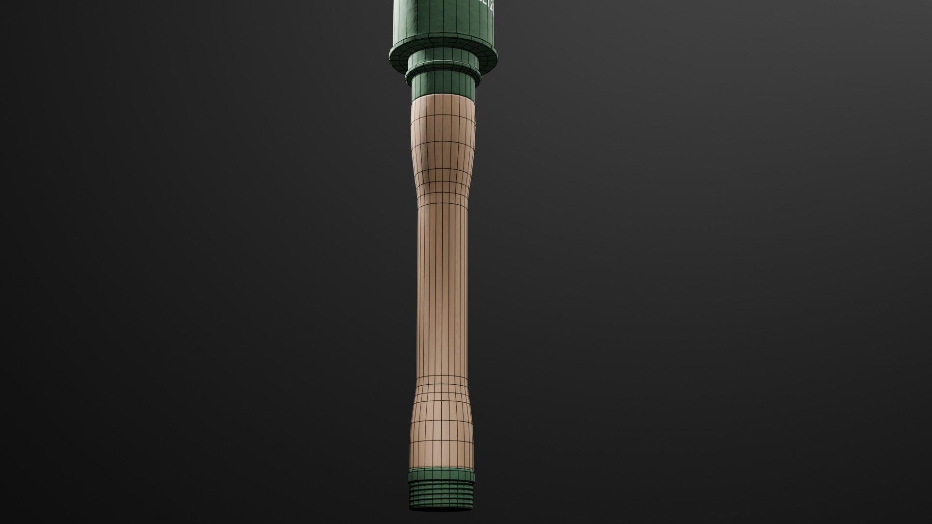 Game-Ready German WW2 Stick Grenade Low-poly 3D model_9
