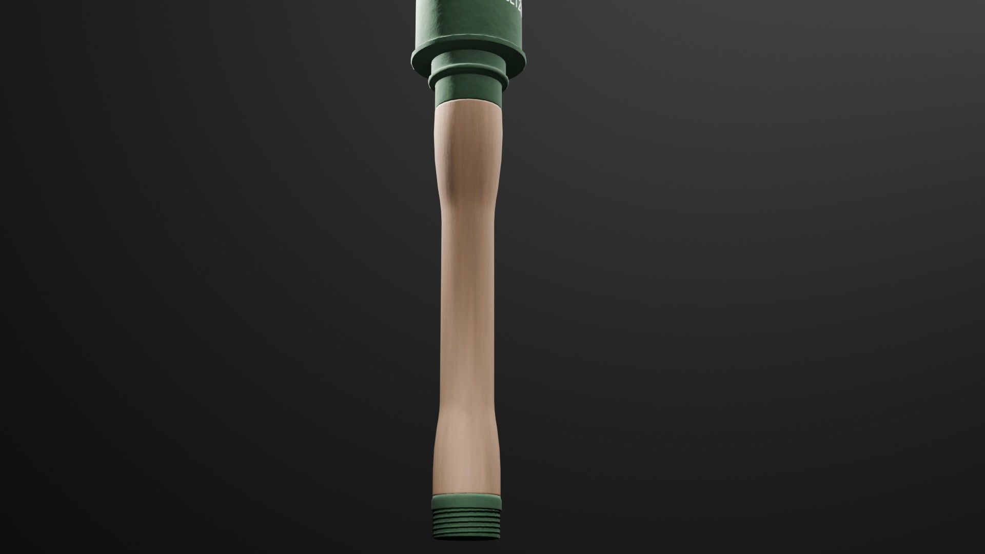 Game-Ready German WW2 Stick Grenade Low-poly 3D model_4
