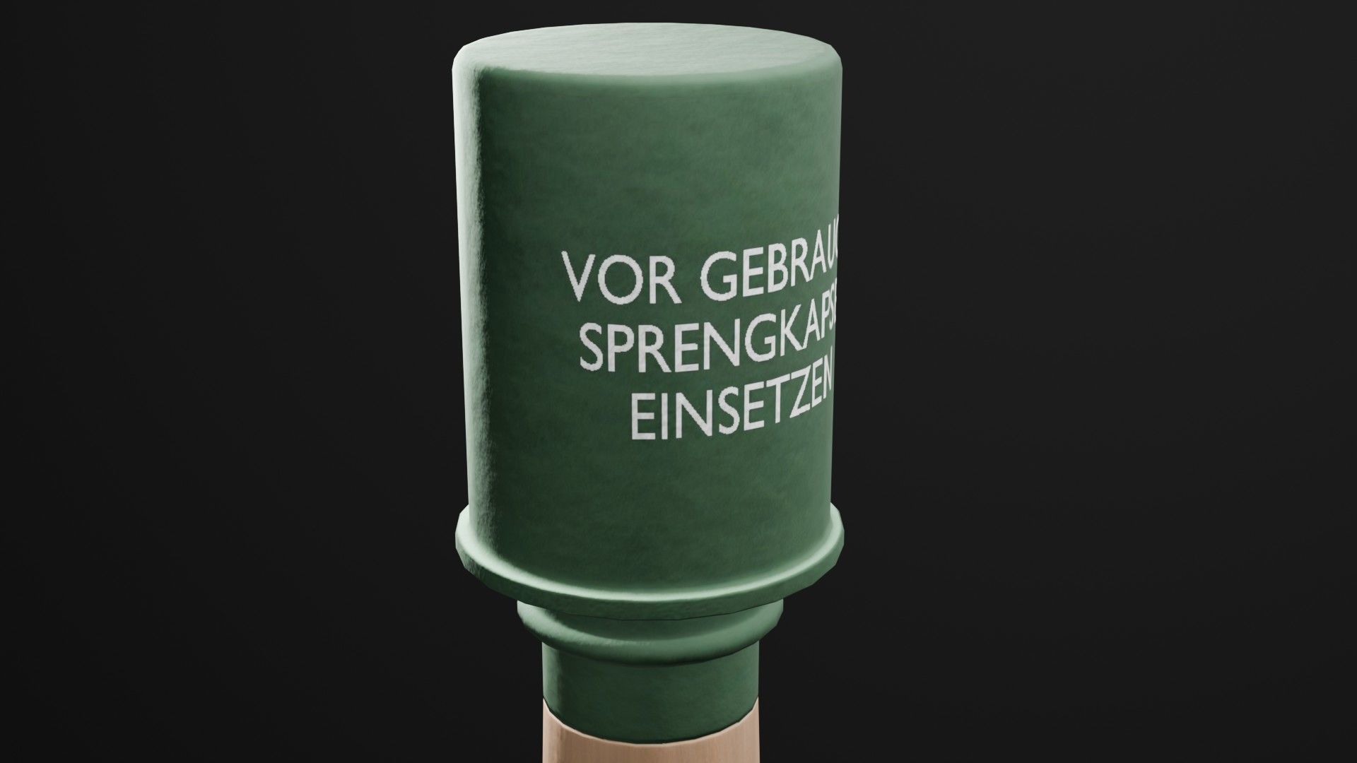 Game-Ready German WW2 Stick Grenade Low-poly 3D model_5