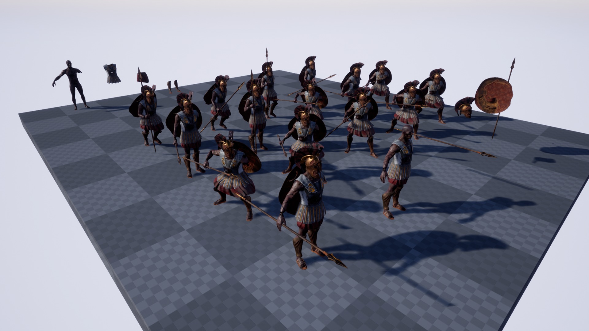 SPARTAN HOPLITE UNDEAD6 Low-poly 3D model_14