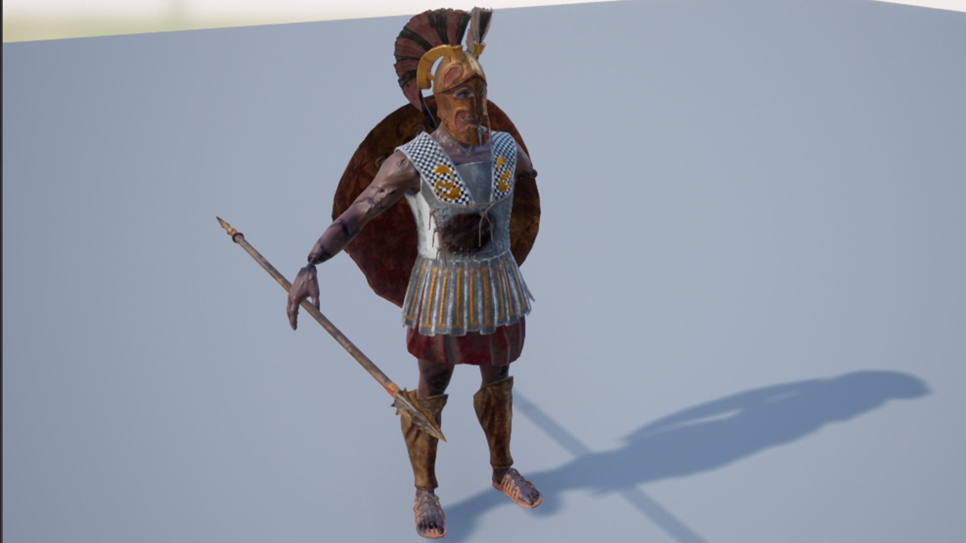 SPARTAN HOPLITE UNDEAD6 Low-poly 3D model_17