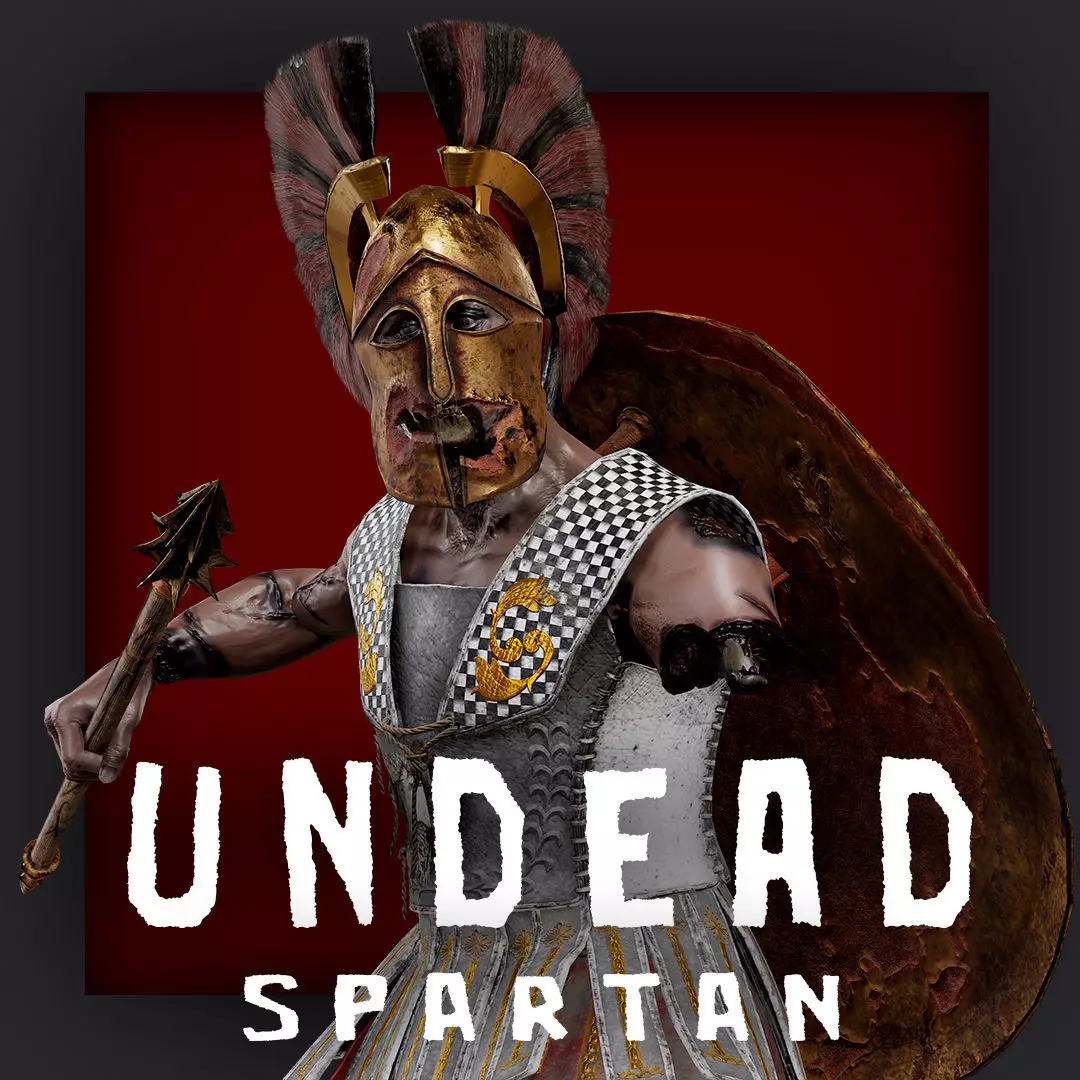 SPARTAN HOPLITE UNDEAD6 Low-poly 3D model_0