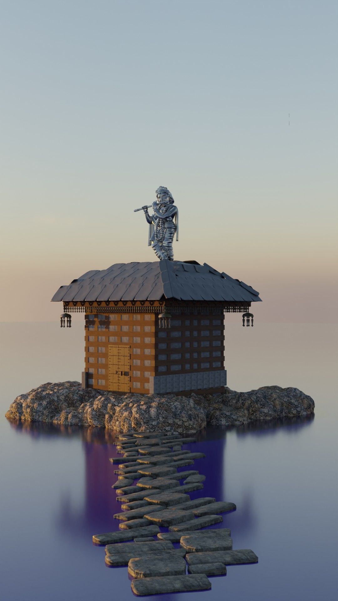 Yulla Kanda-  Krishna Temple - Himachal Pradesh 3D model_1