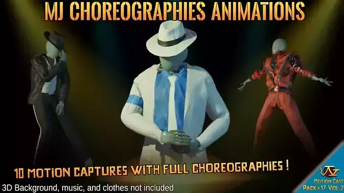 MJ Choreographies animations - Motion Cast17-Vol2 3D model