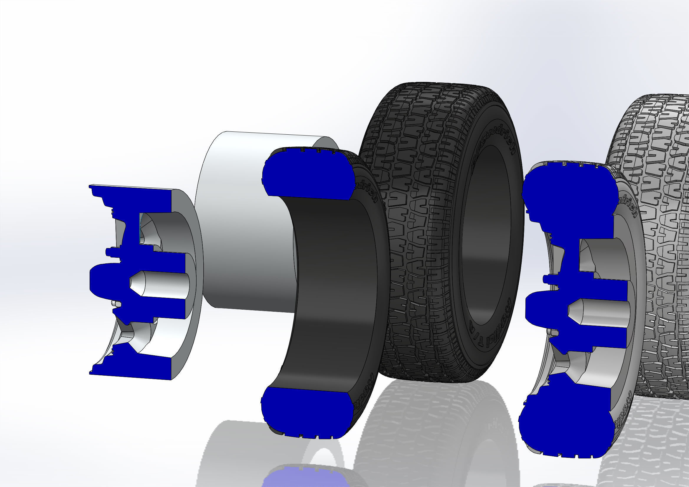 Set of custom wheels Kelsey-Hayes Kel-Star for scale model 3D print model_12