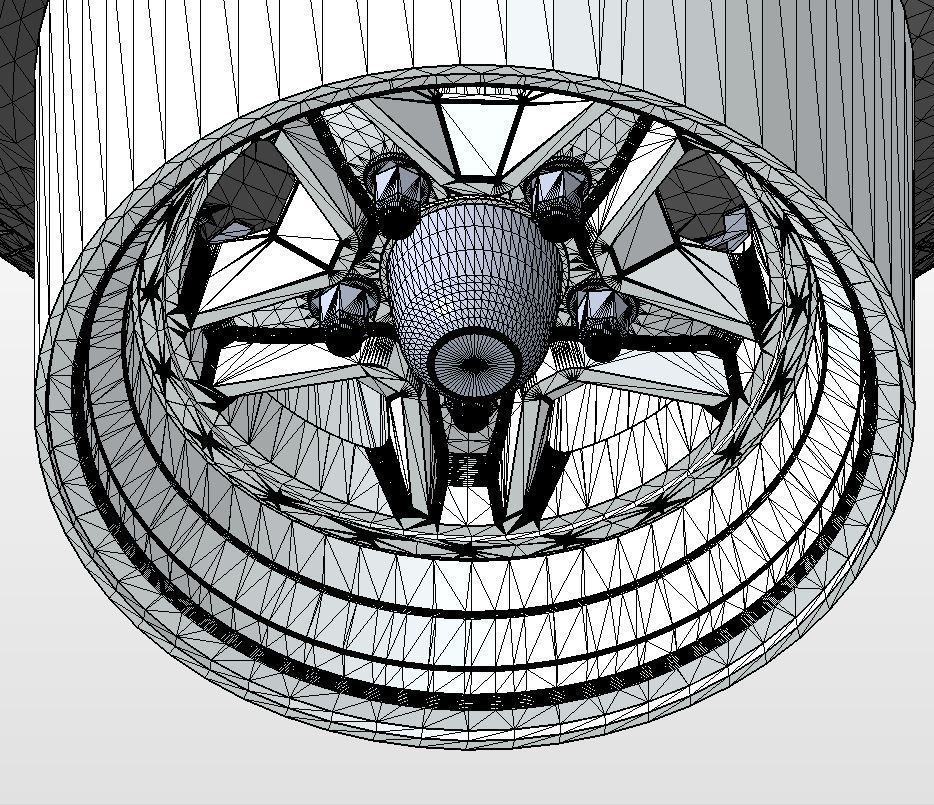 Set of custom wheels Kelsey-Hayes Kel-Star for scale model 3D print model_17