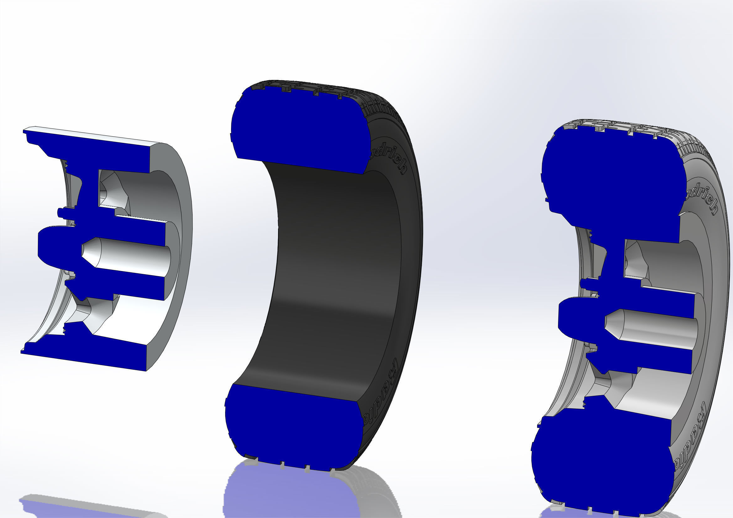 Set of custom wheels Kelsey-Hayes Kel-Star for scale model 3D print model_13