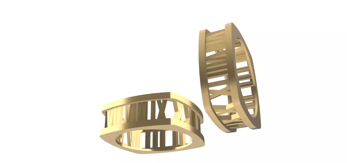 0278 Roman Numerals Ring Free 3D print model
