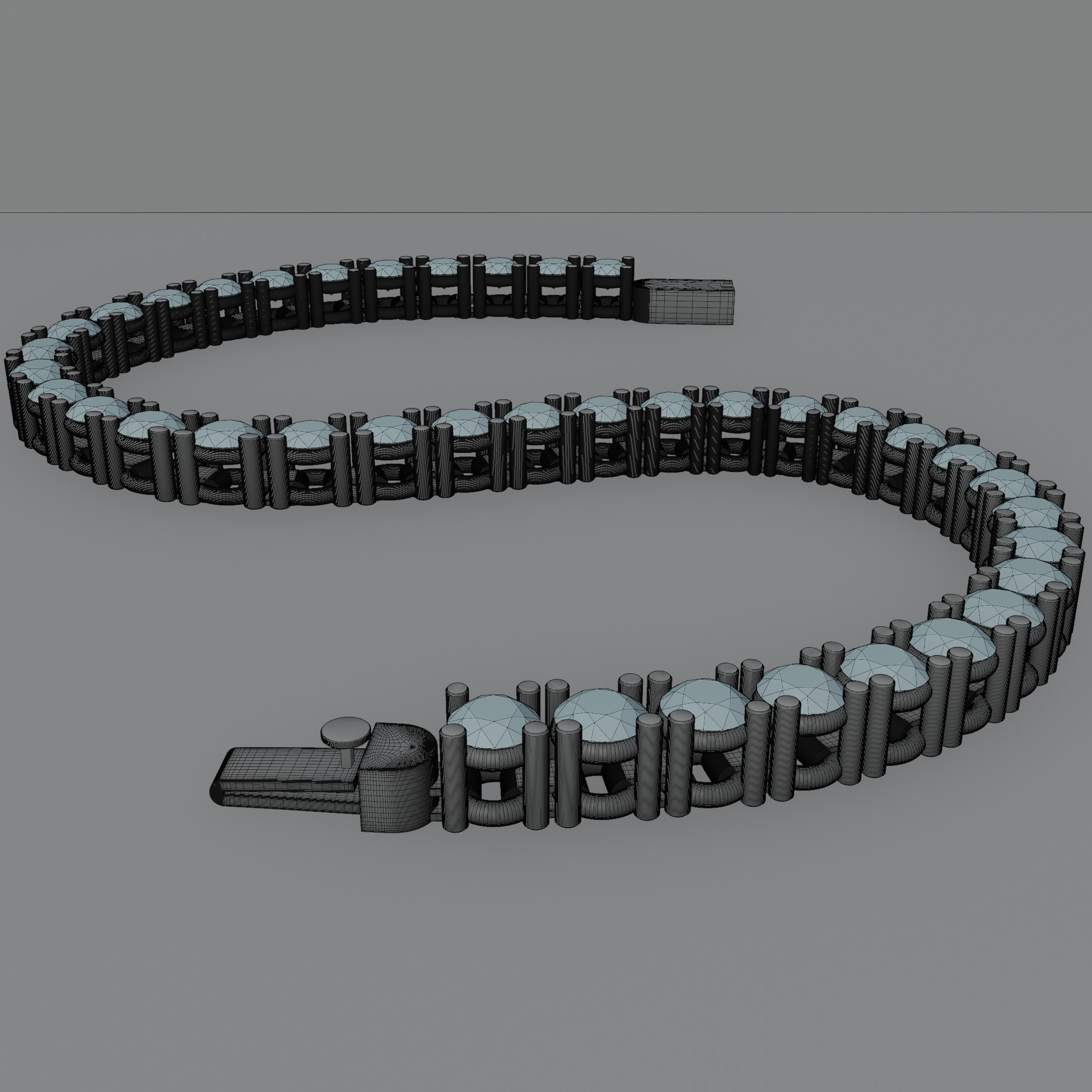 Diamond bracelet jewerly 3D model 3D model_11