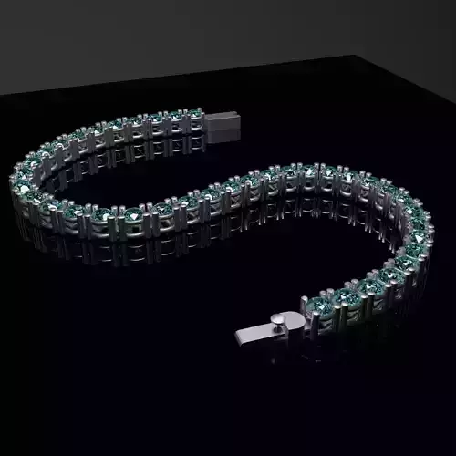 Diamond bracelet jewerly 3D model