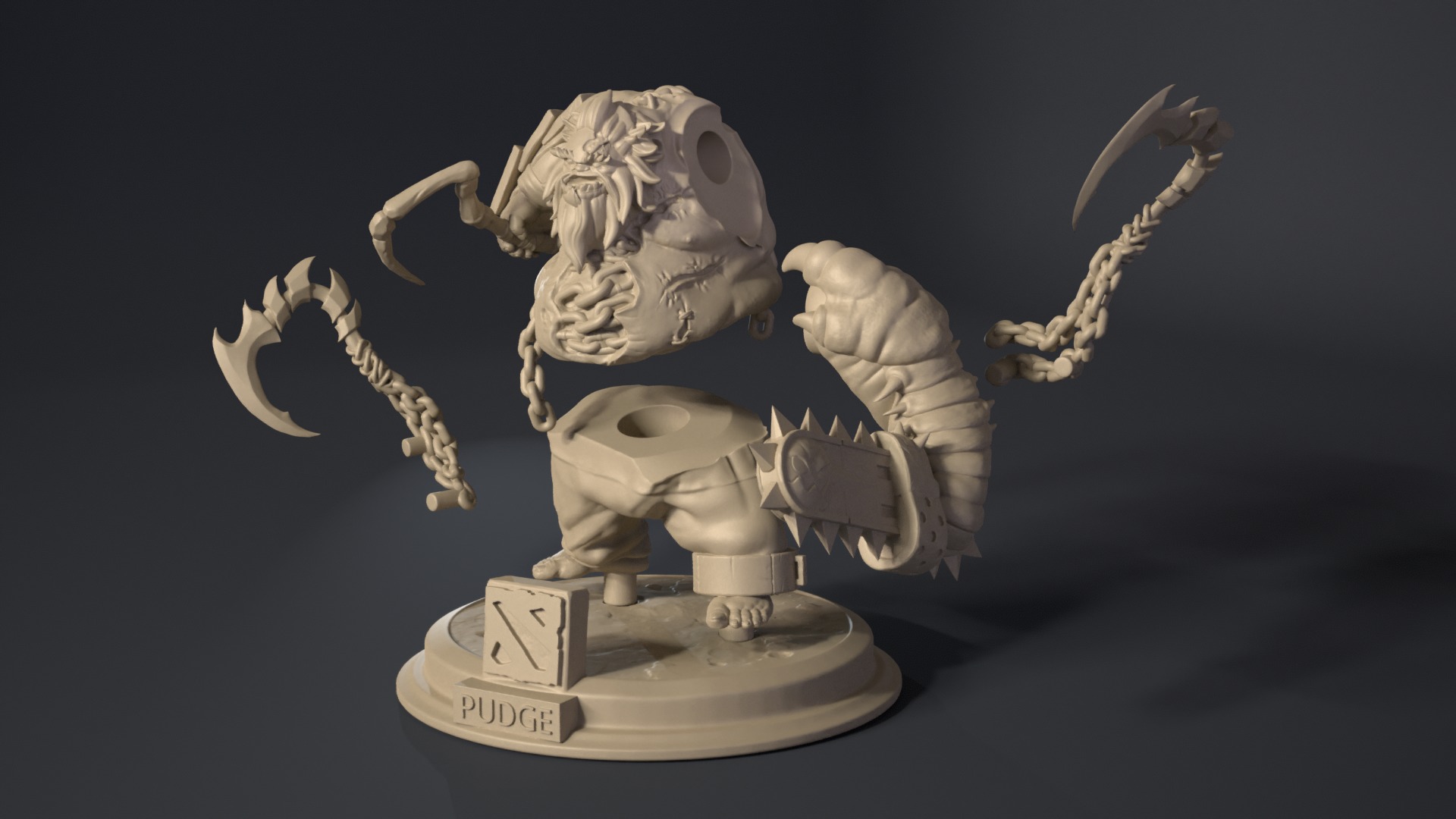 Pudge custom 3D print model_3