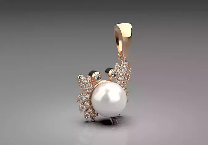Crab pearl pendant pp0030
