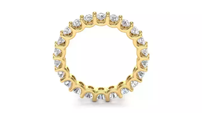 U Shaped Eternity Ring 2 point 3 mm stone size swiss 13 and EU53