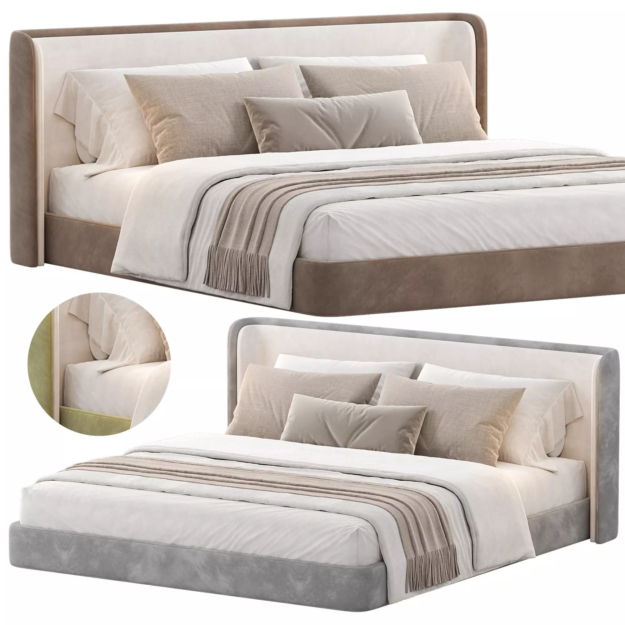 Ixion Modern Bed 3D model