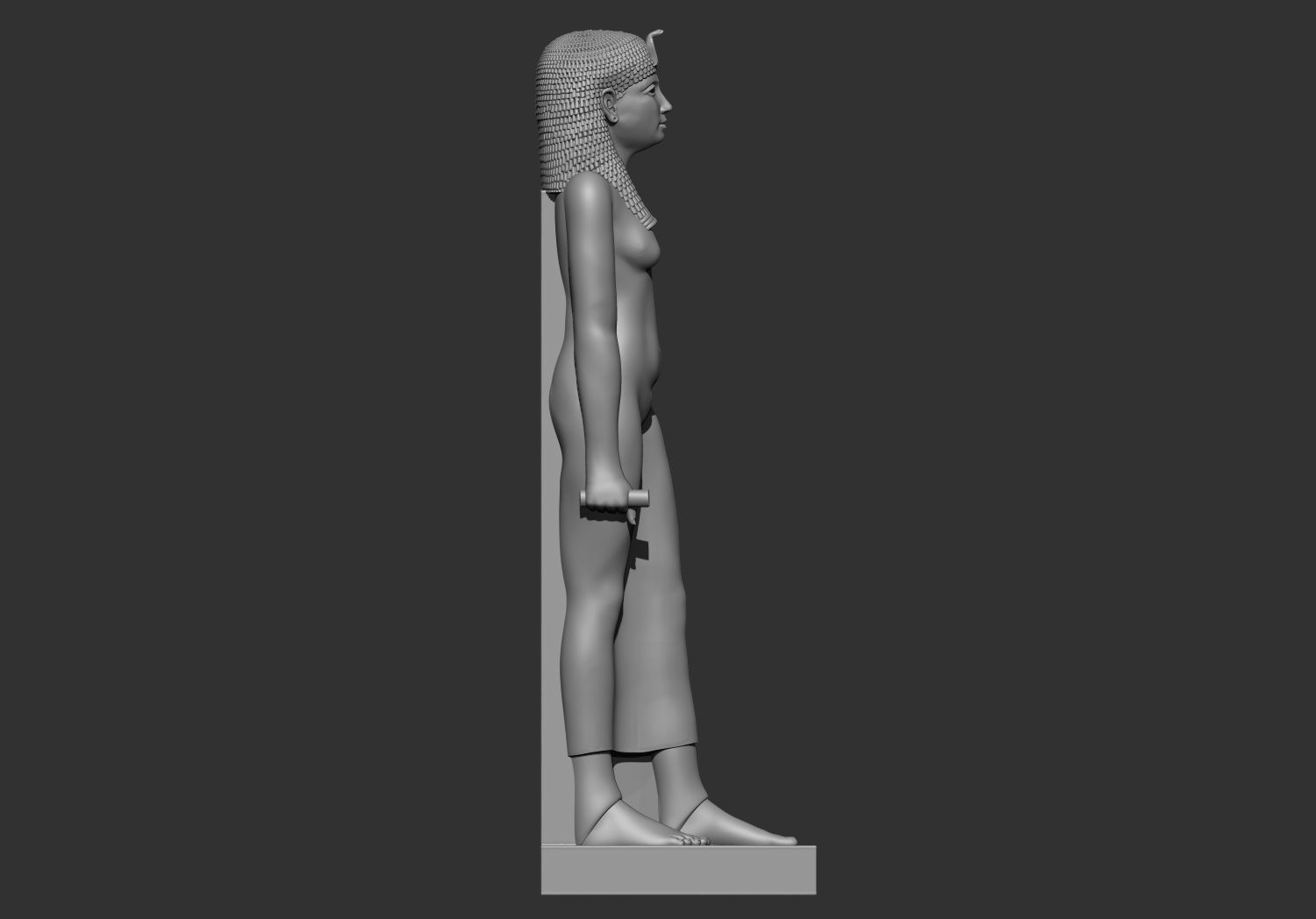Egyptian Queen Cleopatra statue 3D print model 3D print model_6